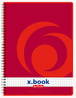 Cahier à spirales x.book A5, quadrillé
