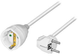 Symbolbild: Schutzkontakt Stromverlängerungskabel