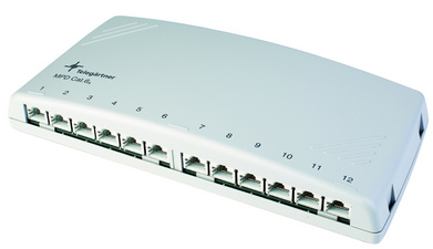 Ptach Verteiler Kat. 6A, 12 Ports