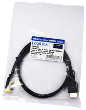 Symbolbild: HDMI Anschlusskabel, A-Stecker- C-Stecker (Mini), in Verpackung