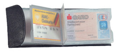 étui pour cartes de crédit et de visite, ouvert