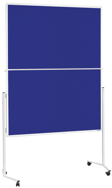 Tableau de présentation avec cadre blanc, deux pièces - feutre bleu