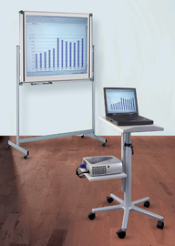 Table de projection professionnelle, gris, en utilisation
