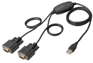 Câble adaptateur USB 2.0-2 x RS232