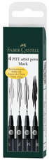 Tuschestift PITT artist pen, 4er Etui - schwarz
