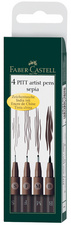 Tuschestift PITT artist pen, 4er Etui - sepia