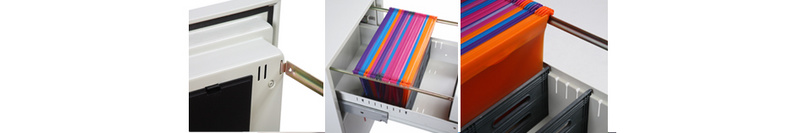 Feuerschutz-Dokumentenschrank Vertical Fire File, Detailansicht