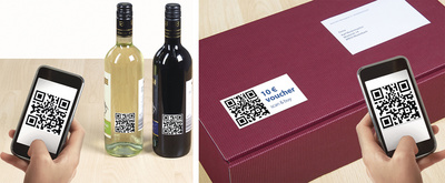QR-Code Etiketten, Anwendung