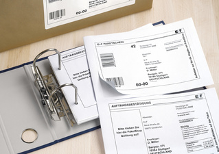 Versand-Etiketten + Einlieferungsbeleg SPECIAL, Anwendung