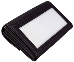 Pochette transparente à l'arrière