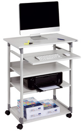 Poste de travail PC SYSTEM, gris, utilisation