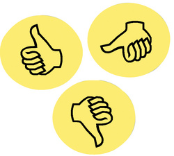 Symbole d'appréciation pour présentation "Pouce"