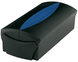 Visitenkartenbox VIP-SET, schwarz / blau