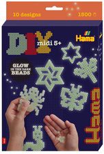  Perles à repasser midi "luminescent", coffret cadeau