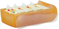 Boîte à fiches CROCO, orange translucide