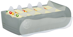 Boîte à fiches CROCO, gris translucide