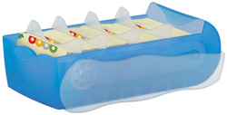 Boîte à fiches CROCO, bleu translucide