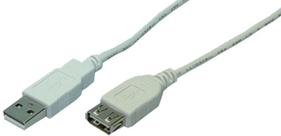 Visuel de référence: Rallonge USB 2.0, USB A-mâle - USB-A femelle, gris