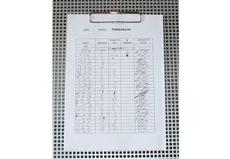 Pince pour porte-bloc, exemple d'utilisation