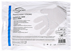 Gants hygiéniques HDPE POLYCLASSIC STRONG, en boîte distributrice