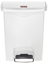 Tret-Abfalleimer Slim Jim, 30 Liter, weiß