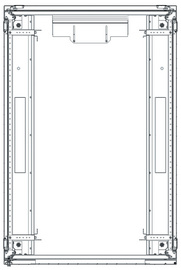 Baie serveur 19", vue de dessus
