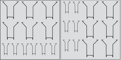 Beispiel: 6 x DIN A4 mit 6 x DIN lang
