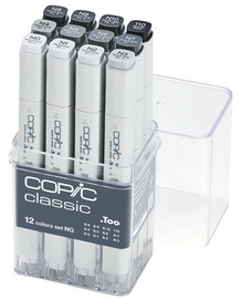 Marker classic, 12er Set neutrale Grautöne "NG"