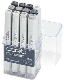 Marker classic, 12er Set Toner Grautöne "TG"