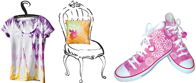  Textilsprühfarbe "Fashion-Spray", Anwendung