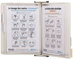 Kit mural antibactérien STERIFOLD, gris clair/blanc