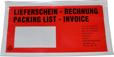 Symbolbild: mit Aufdruck Lieferschein / Rechnung