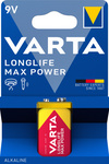 Alkaline Batterie Longlife Max Power, E-Block (9V), Verpackung