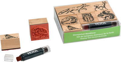 Kit de tampons à motifs "animaux de la forêt"