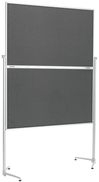Tableau de présentation, pliable - feutre gris