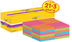  Haftnotizen super sticky notes, Neon Collection (21+3)