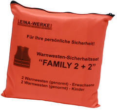 Pannenwesten / Warnwesten im Set "Family 2+2"