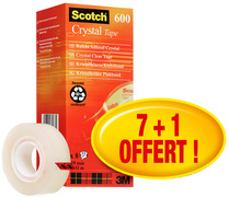 Klebefilm Crystal Clear 600, Vorteilspack 7+1