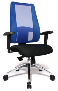 Bürodrehstuhl "Lady Sitness Deluxe", schwarz/blau