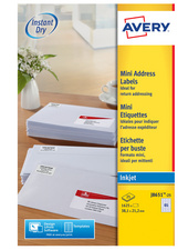 Mini étiquettes Adresse, blanc, Jet d'encre