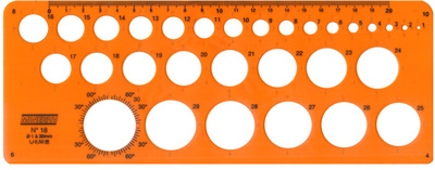 Kreisschablone, 1 - 30 mm