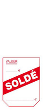 Etiquettes d'affichage prix "Soldé"
