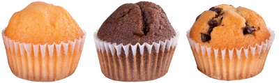 Mini Muffins, Einzelportionen