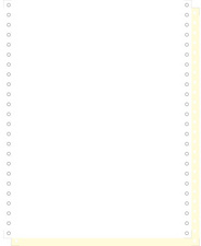 Computerpapier endlos, weiß/gelb blanko