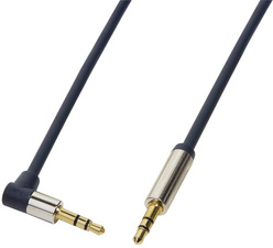 Visuelle de référence: Câble audio, connecteur jack mâle 3,5 mm - connecteur jack mâle 3,5 mm, coudé