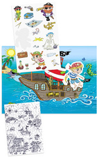 Album de stickers "pirate", composants