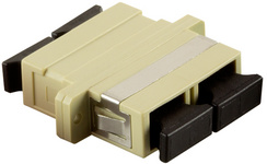 LWL Kupplung, 2 x SC Duplex, beige (OM1/2)