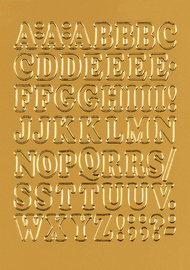 Buchstaben-Sticker, Folie gold