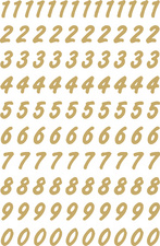 Zahlen-Sticker, Folie wetterfest