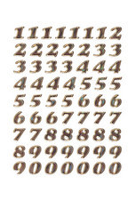 Zahlen-Sticker, Prismaticfolie